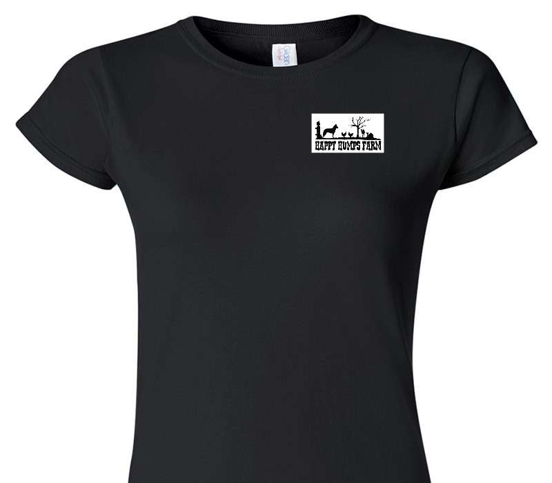 Custom Womens Soft Style 100% Cotton Black T-Shirt