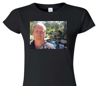 Custom Womens Soft Style 100% Cotton Black T-Shirt
