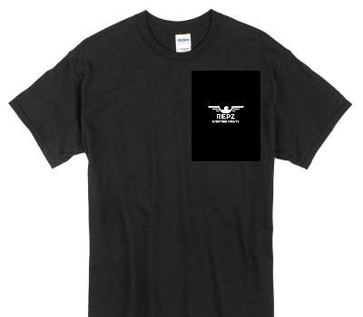 Custom Gildan 100% Cotton Black T-Shirt