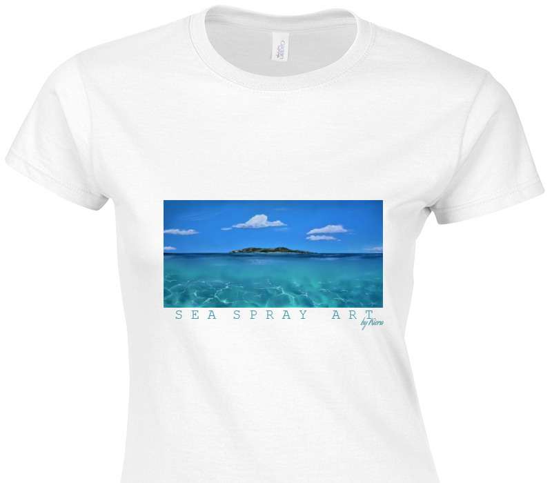 Custom Womens Soft Style 100% Cotton White T-Shirt