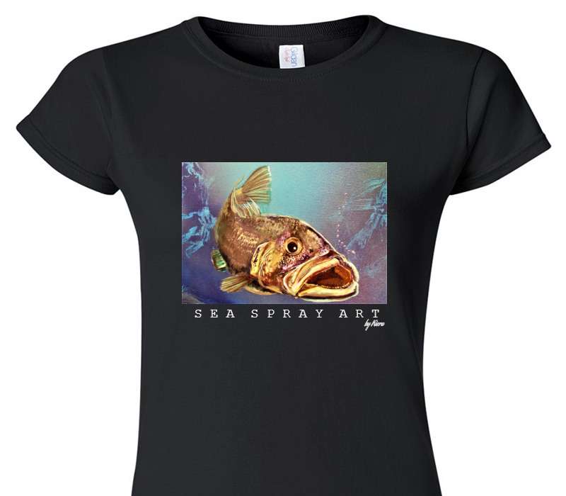 Custom Womens Soft Style 100% Cotton Black T-Shirt