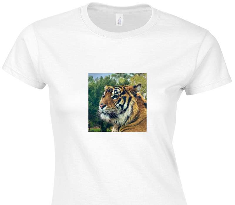 Custom Womens Soft Style 100% Cotton White T-Shirt