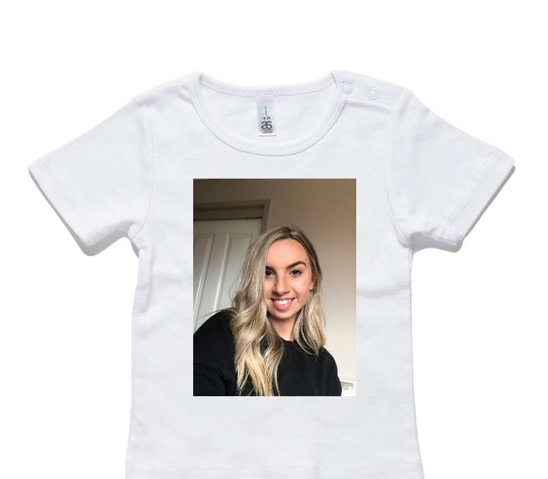 Custom AS Colour White Baby T-Shirt