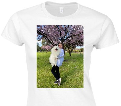 Custom Womens Soft Style 100% Cotton White T-Shirt