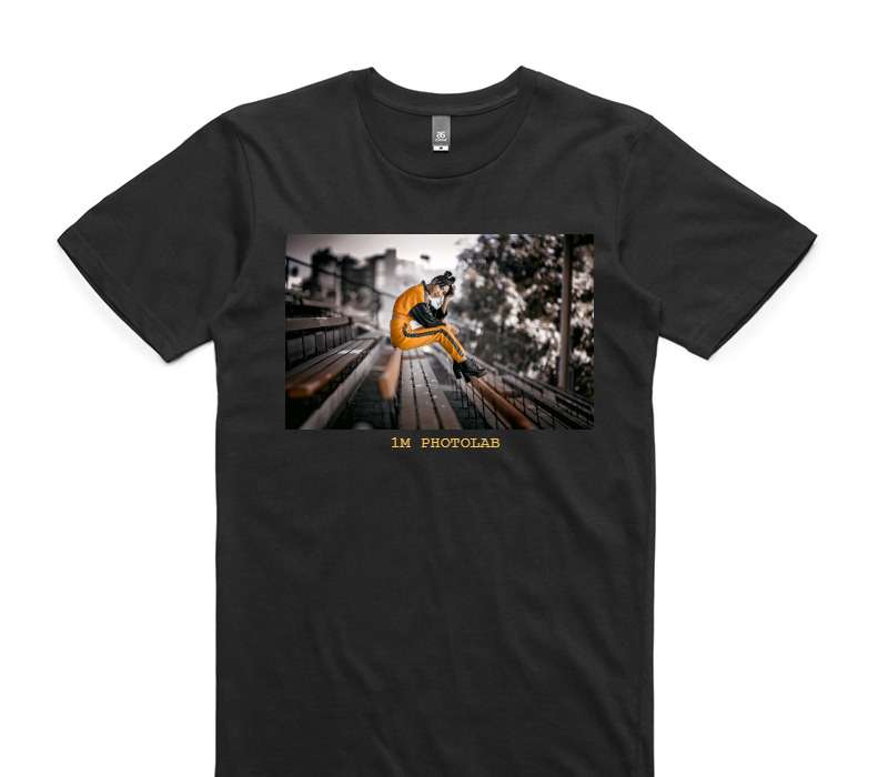 Custom AS Colour 100% Cotton Black T-Shirt