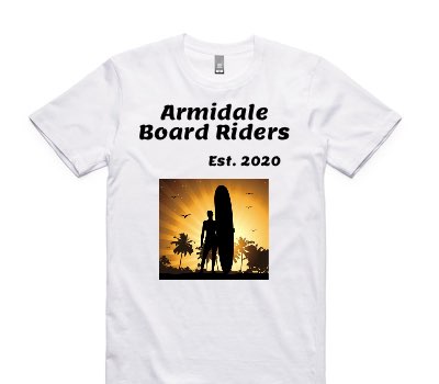 Custom AS Colour 100% Cotton White T-Shirt