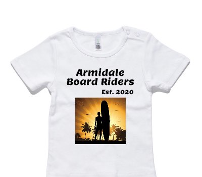 Custom AS Colour White Baby T-Shirt