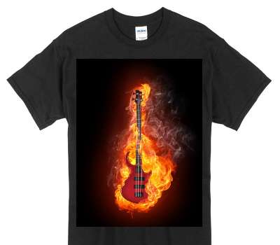 Custom Gildan 100% Cotton Black T-Shirt