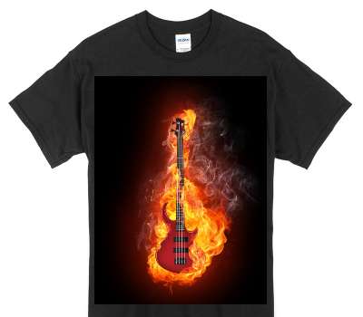 Custom Gildan 100% Cotton Black T-Shirt