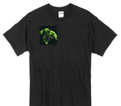 Custom Gildan 100% Cotton Black T-Shirt