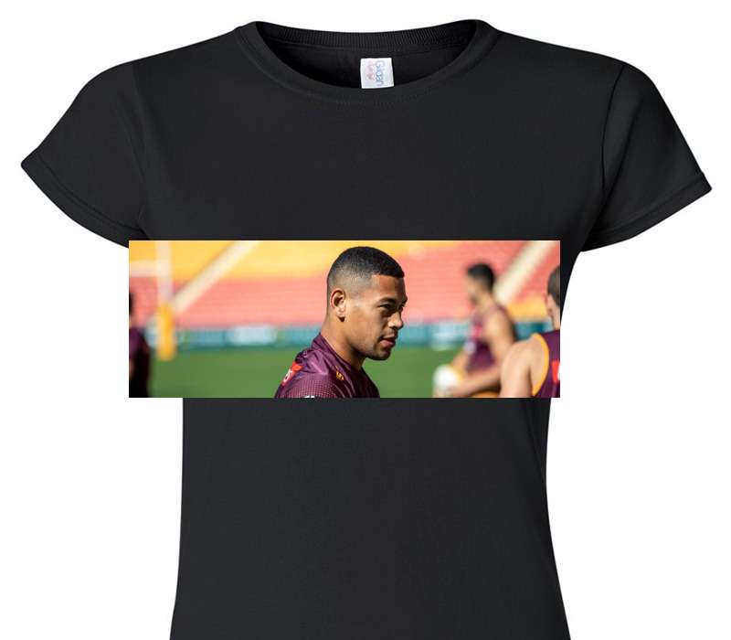 Custom Womens Soft Style 100% Cotton Black T-Shirt