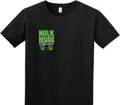 Custom Adult Soft Style 100% Cotton Black T-Shirt