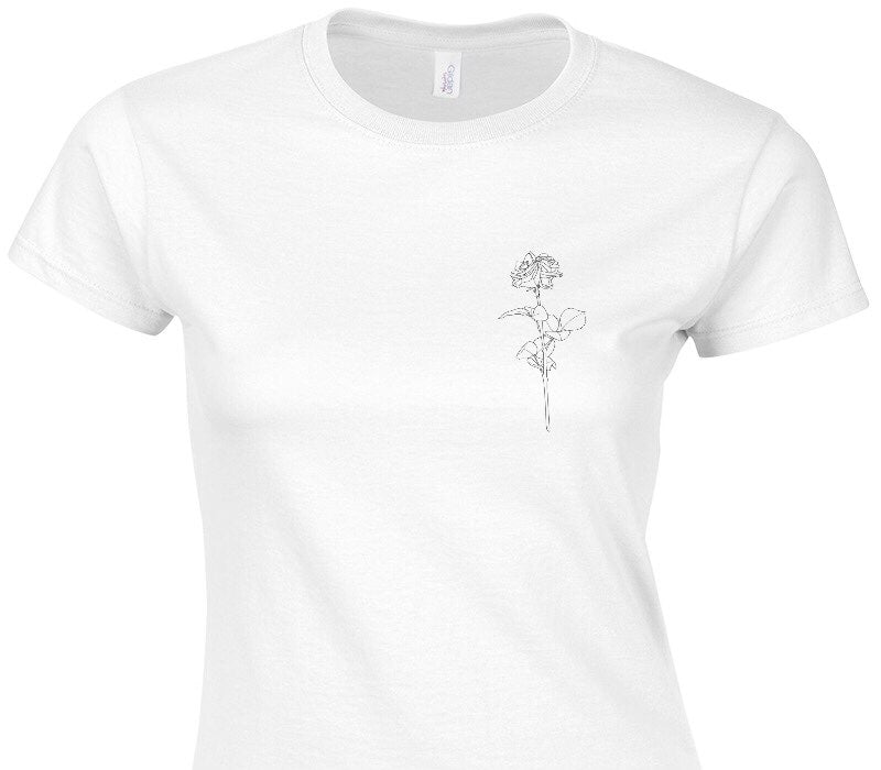 Custom Womens Soft Style 100% Cotton White T-Shirt