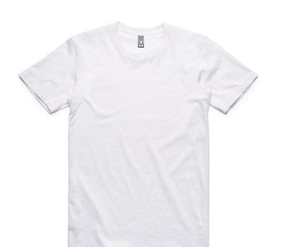 Custom AS Colour 100% Cotton White T-Shirt