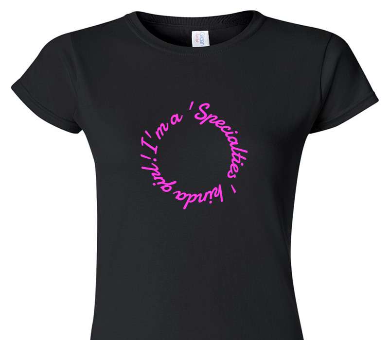Custom Womens Soft Style 100% Cotton Black T-Shirt