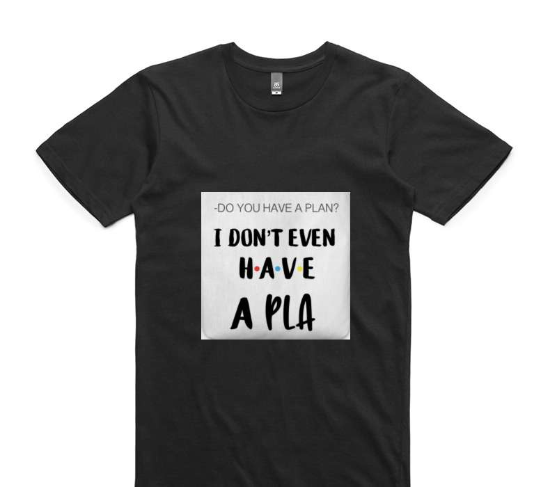 Custom AS Colour 100% Cotton Black T-Shirt