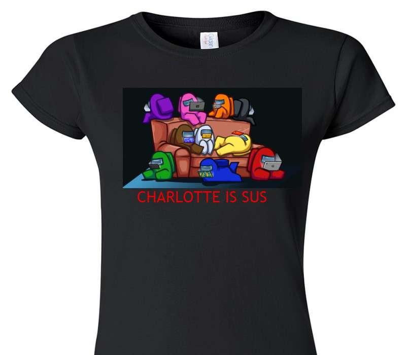 Custom Womens Soft Style 100% Cotton Black T-Shirt