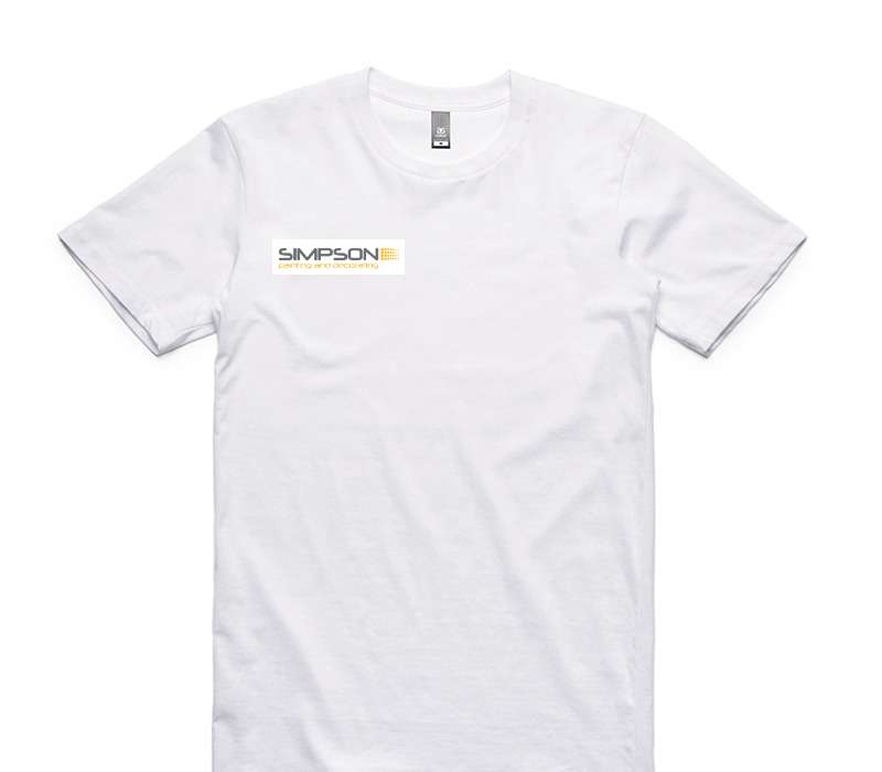 Custom AS Colour 100% Cotton White T-Shirt