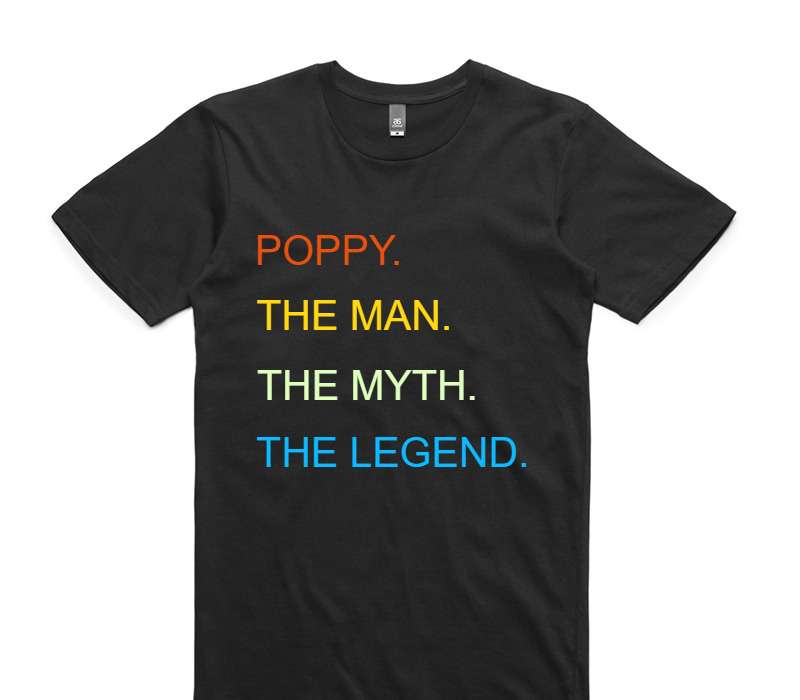 Custom AS Colour 100% Cotton Black T-Shirt