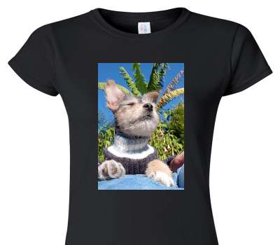 Custom Womens Soft Style 100% Cotton Black T-Shirt