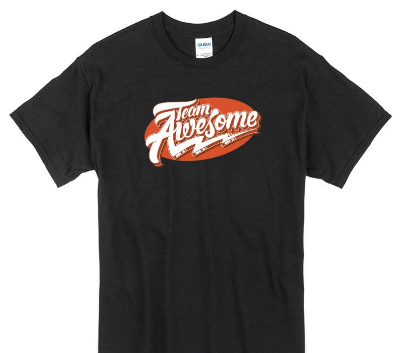 Custom Gildan 100% Cotton Black T-Shirt