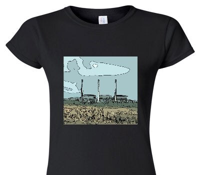 Custom Womens Soft Style 100% Cotton Black T-Shirt