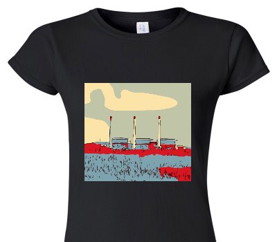 Custom Womens Soft Style 100% Cotton Black T-Shirt