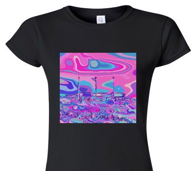 Custom Womens Soft Style 100% Cotton Black T-Shirt