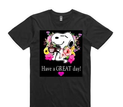 Custom AS Colour 100% Cotton Black T-Shirt