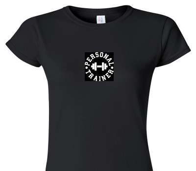 Custom Womens Soft Style 100% Cotton Black T-Shirt