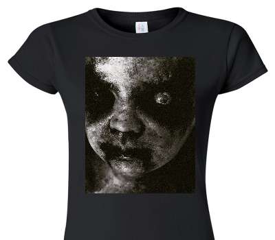 Custom Womens Soft Style 100% Cotton Black T-Shirt