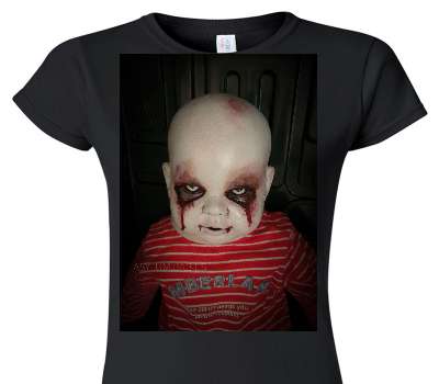 Custom Womens Soft Style 100% Cotton Black T-Shirt