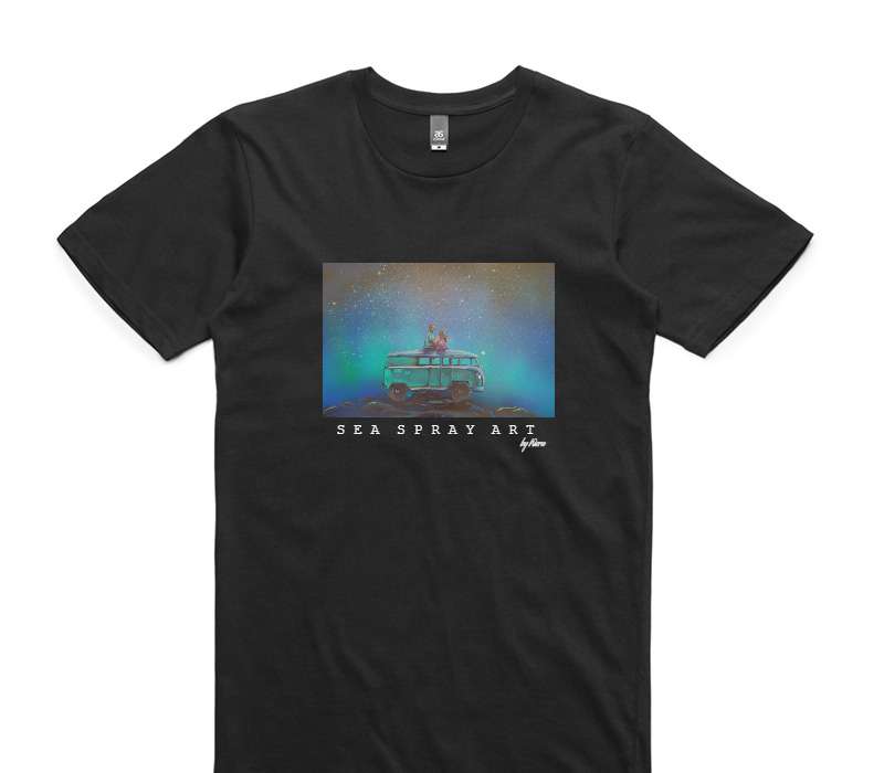Custom AS Colour 100% Cotton Black T-Shirt