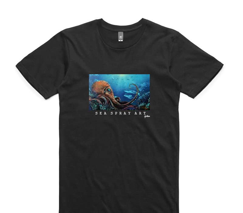 Custom AS Colour 100% Cotton Black T-Shirt