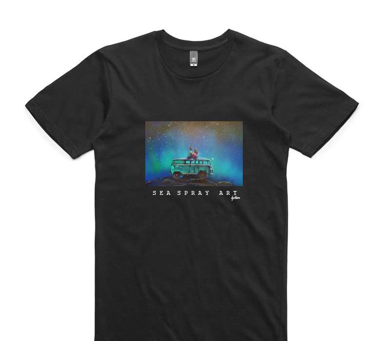 Custom AS Colour 100% Cotton Black T-Shirt