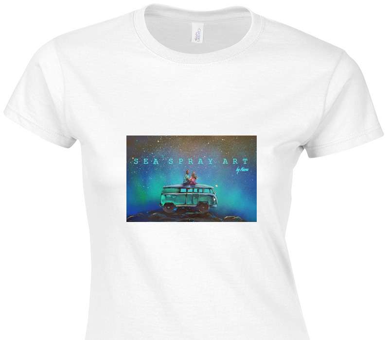 Custom Womens Soft Style 100% Cotton White T-Shirt