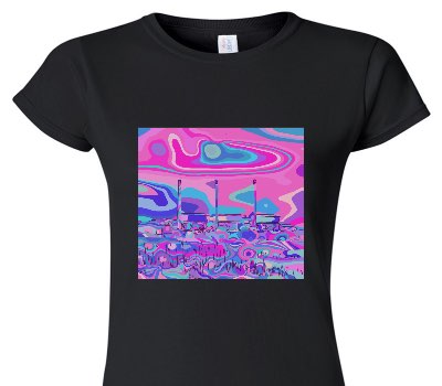 Custom Womens Soft Style 100% Cotton Black T-Shirt