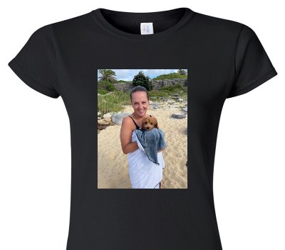 Custom Womens Soft Style 100% Cotton Black T-Shirt