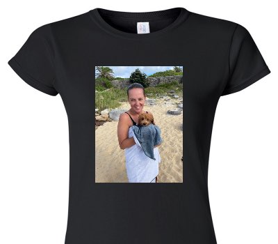 Custom Womens Soft Style 100% Cotton Black T-Shirt