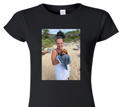 Custom Womens Soft Style 100% Cotton Black T-Shirt