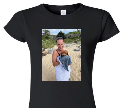 Custom Womens Soft Style 100% Cotton Black T-Shirt