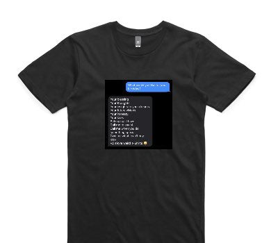 Custom AS Colour 100% Cotton Black T-Shirt