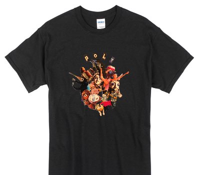 Custom Gildan 100% Cotton Black T-Shirt