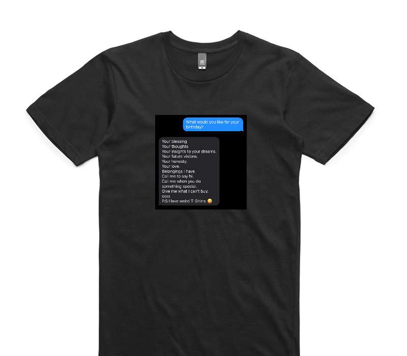 Custom AS Colour 100% Cotton Black T-Shirt
