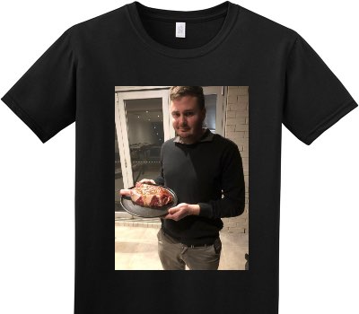 Custom Adult Soft Style 100% Cotton Black T-Shirt