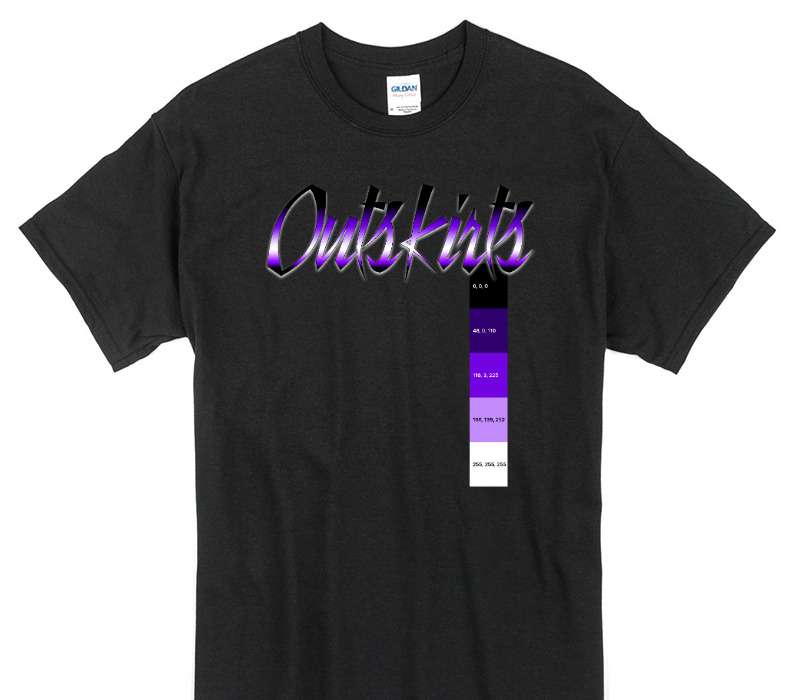 Custom Gildan 100% Cotton Black T-Shirt