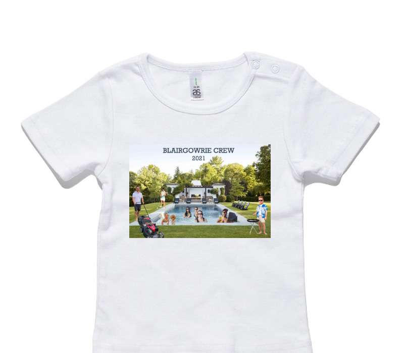 Custom AS Colour White Baby T-Shirt