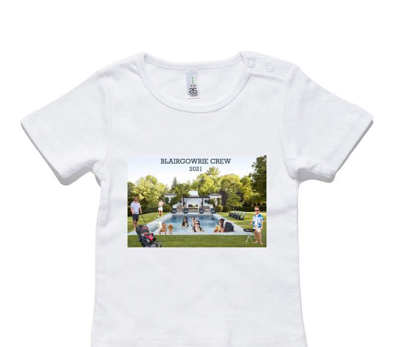 Custom AS Colour White Baby T-Shirt