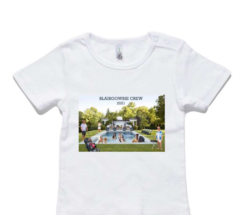 Custom AS Colour White Baby T-Shirt