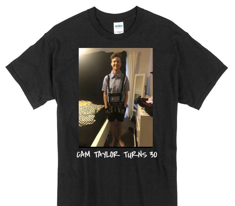 Custom Gildan 100% Cotton Black T-Shirt